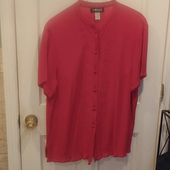 Sag Harbor Woman Red Shirt size 3X - Picture 2 of 5